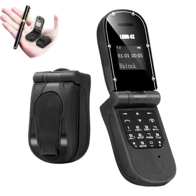 LONG-CZ J30 World Smallest Flip Phone – Mini GSM Mobile Phone for Kids with Bluetooth, SOS & Magic Voice
