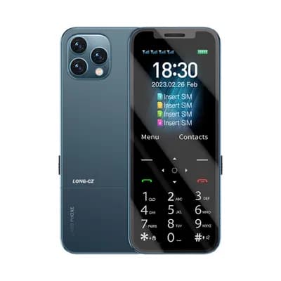 LONG-CZ A6 4 SIM Mini Mobile Phone 2.4” GSM 2G Dual Standby Ultra Thin Pocket Phone with MP3 FM Flashlight 1200mAh Battery