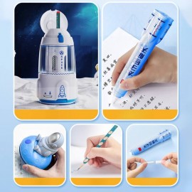 Tom Cat Automatic Electric Pencil Sharpener Magic Erasers Mini Vacuum Cleaner Electric Stationery Set Gift Box