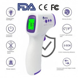 Aogesi Forehead Digital infrared Thermometer Body Temperature Fever Measure Tool for Baby Adults (White+Purple)