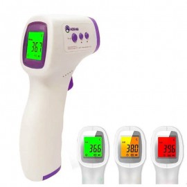 Aogesi Forehead Digital infrared Thermometer Body Temperature Fever Measure Tool for Baby Adults (White+Purple)