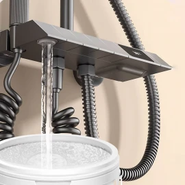 Smart Digital Thermostatic Shower Set – Enhanced Pressure Copper Black Shower Head for Home