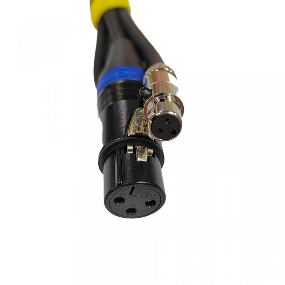 Mini XLR to Large XLR Microphone and Sound Card Cable (1M Black)