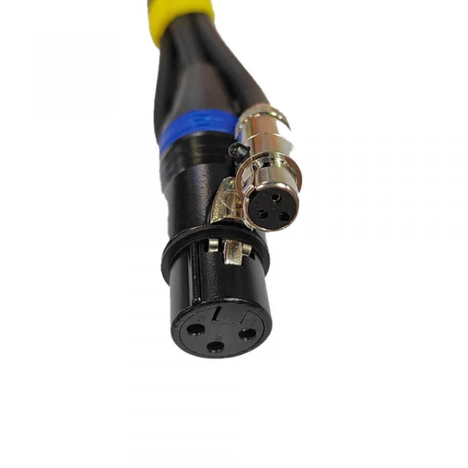 Mini XLR to Large XLR Microphone and Sound Card Cable (1M Black)