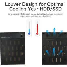 XBOSS HD+ USB 3.0 SATA HDD SSD External Enclosure – 5Gbps, 8TB Support, OTB, UASP