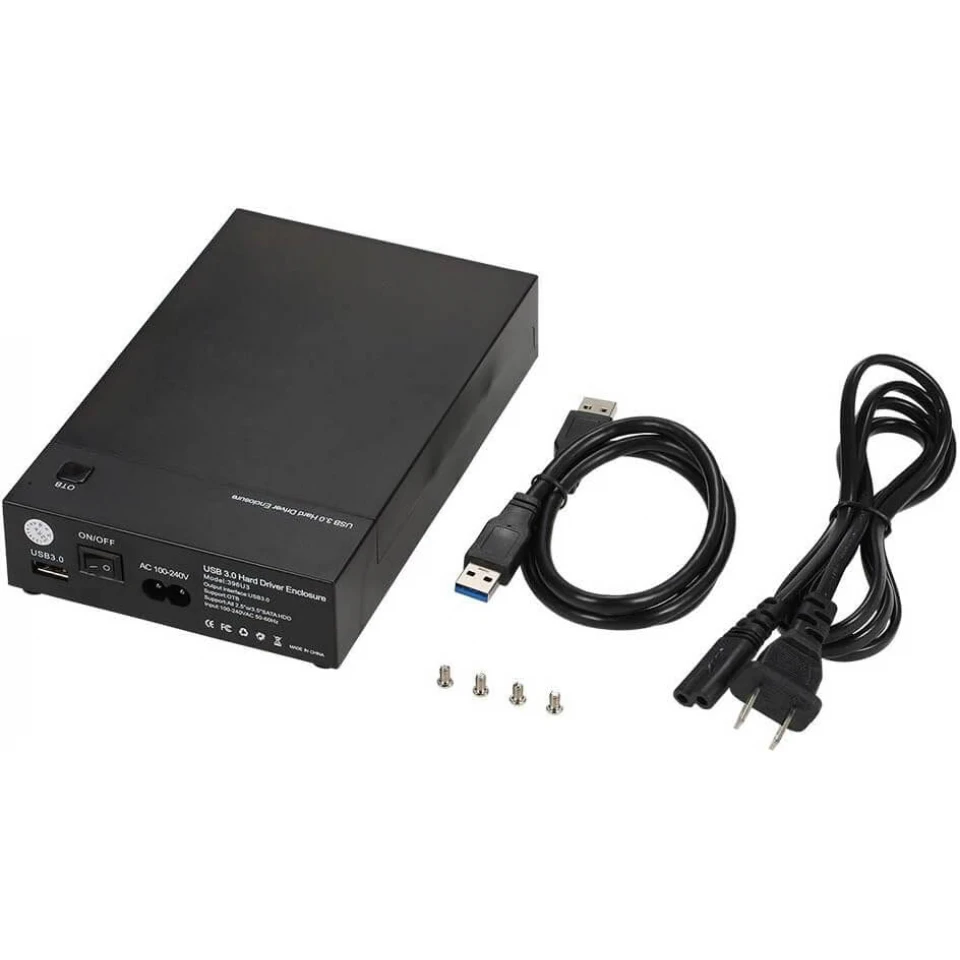 XBOSS HD+ USB 3.0 SATA HDD SSD External Enclosure – 5Gbps, 8TB Support, OTB, UASP