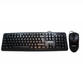 JEDEL G10 Combo 2-in-1: USB Wired Keyboard & Mouse – Durable, Compact & Compatible with Win/Mac