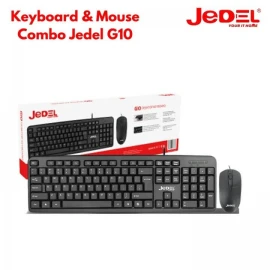 JEDEL G10 Combo 2-in-1: USB Wired Keyboard & Mouse – Durable, Compact & Compatible with Win/Mac