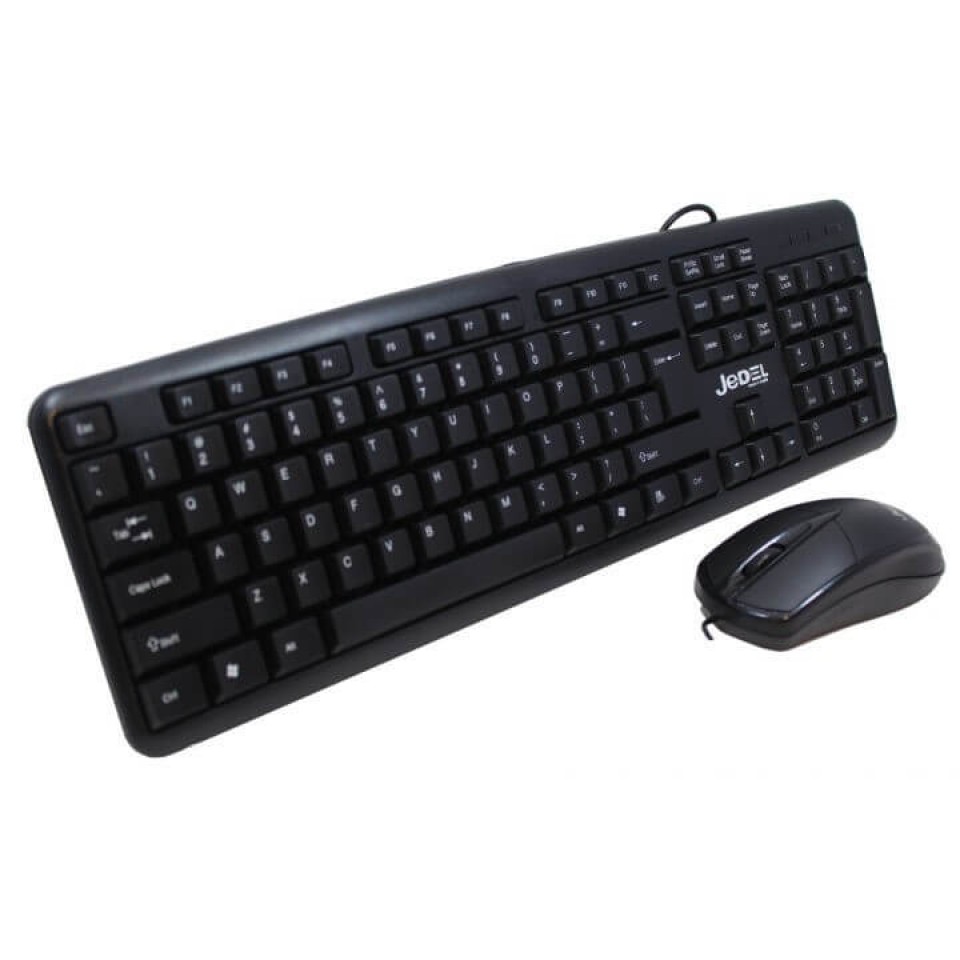 JEDEL G10 Combo 2-in-1: USB Wired Keyboard & Mouse – Durable, Compact & Compatible with Win/Mac