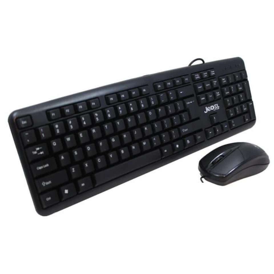 JEDEL G10 Combo 2-in-1: USB Wired Keyboard & Mouse – Durable, Compact & Compatible with Win/Mac