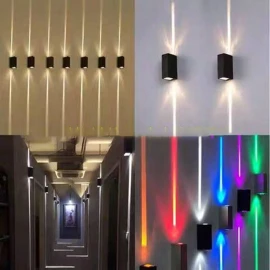 Dual-Head Spotlight Wall Light | 6W Color-Changing Indoor & Outdoor Corridor Lighting