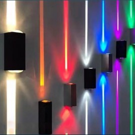 Dual-Head Spotlight Wall Light | 6W Color-Changing Indoor & Outdoor Corridor Lighting