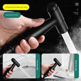 Matte Black High-Pressure Toilet & Bathroom Cleaning Spray Gun | Home Use