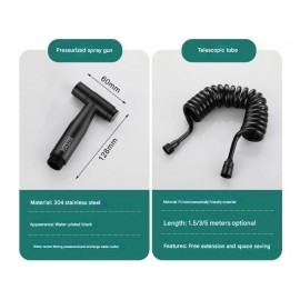 Matte Black High-Pressure Toilet & Bathroom Cleaning Spray Gun | Home Use