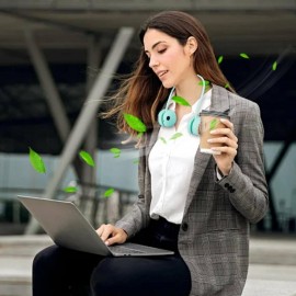 XBOSS L21 Foldable Bladeless Neck Fan, USB Charging Portable Hanging Neck Fan for Travel Hiking Sports