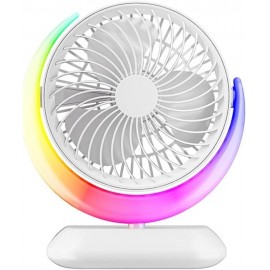 Luna RGB Desktop Rotatable USB Fan with 3 Speeds