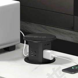 Smart Pop-Up Power Socket – Built-in, Multi-Function, for Desk & Kitchen, US/EU/UK Standard