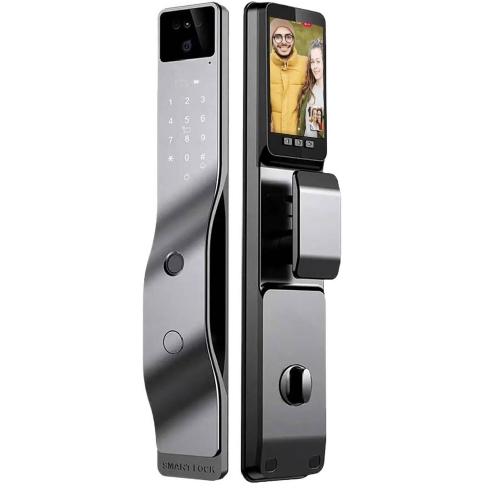 Tuya Smart Lock – Biometric Face Recognition, Fingerprint, Video Intercom & Remote App Control