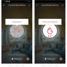 Tuya Wifi Smart Natural Gas Alarm For Home with Temperature Function Combustible Gas Leak Detector Lcd Display Smart Life App