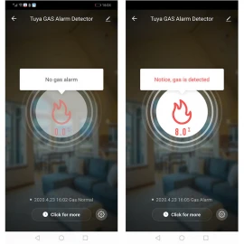 Tuya Wifi Smart Natural Gas Alarm For Home with Temperature Function Combustible Gas Leak Detector Lcd Display Smart Life App