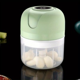 USB Rechargeable Electric Garlic Grinder - Mini Wireless Food Chopper