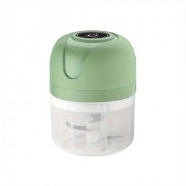 USB Rechargeable Electric Garlic Grinder - Mini Wireless Food Chopper
