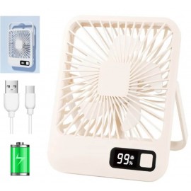 XBOSS Q4 Small Desk Fan Battery Operated Rechargeable