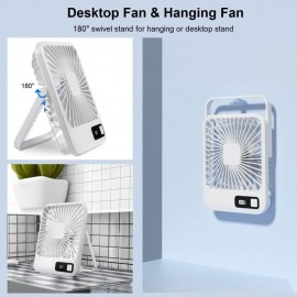 XBOSS Q4 Small Desk Fan Battery Operated Rechargeable