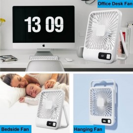 XBOSS Q4 Small Desk Fan Battery Operated Rechargeable
