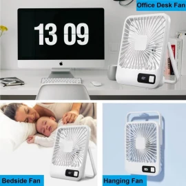 XBOSS Q4 Small Desk Fan Battery Operated Rechargeable