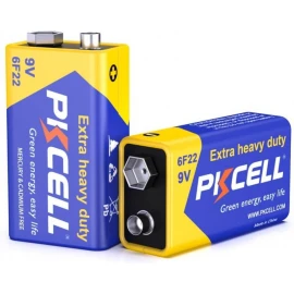 PKCELL 9V (6F22) Extra Heavy Duty batareya yüksək performanslı enerji mənbəyidir. Stabil işləmə və uzun istifadə müddəti sayəsində həm ev, həm də biznes istifadəçiləri üçün uyğundur.