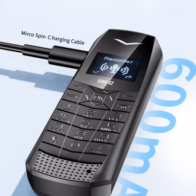 LONG-CZ J60 Smallest 4G Mini Phone Unlocked | Nano SIM Bluetooth MP3 Music Phone with OLED Display & VoLTE 4