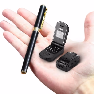 LONG-CZ J30 World Smallest Flip Phone – Mini GSM Mobile Phone for Kids with Bluetooth, SOS & Magic Voice 2