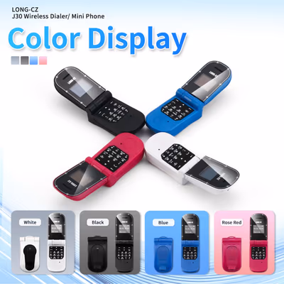 LONG-CZ J30 World Smallest Flip Phone – Mini GSM Mobile Phone for Kids with Bluetooth, SOS & Magic Voice 4
