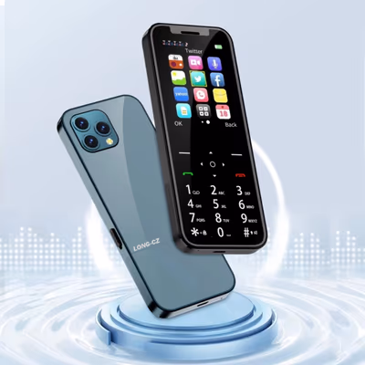 LONG-CZ A6 4 SIM Mini Mobile Phone 2.4” GSM 2G Dual Standby Ultra Thin Pocket Phone with MP3 FM Flashlight 1200mAh Battery 4