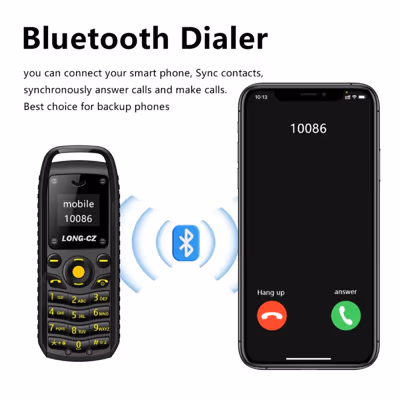 LONG-CZ B25 Super Mini 2G Mobile Phone with Bluetooth Earphone Function – Dual SIM Ultra Small Feature Phone 0.66 Inch Unlocked 5