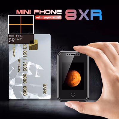 LONG-CZ 8XR Mini Super Small Mobile Phone 1.77" Touch Screen Dual SIM 2G GSM Bluetooth Pocket Cell Phone 5