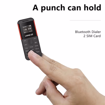 LONG-CZ BM222 Mini Mobile Phone Dual SIM GSM 2G Tiny Pocket Phone with Voice Changer & Call Recorder 5
